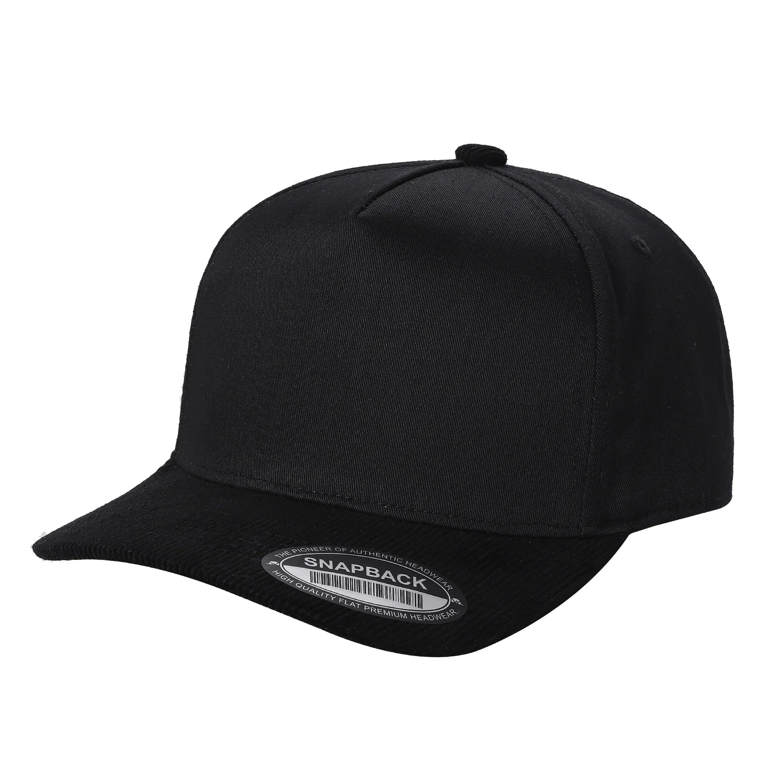 SNAPBACK CON VICERA DE CORDUROY FULL NEGRO