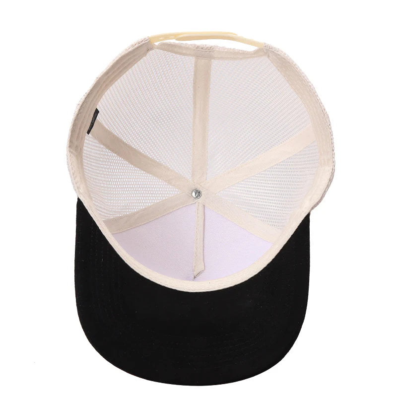 SNAPBACK MALLA BICOLOR BEIGE/NEGRO