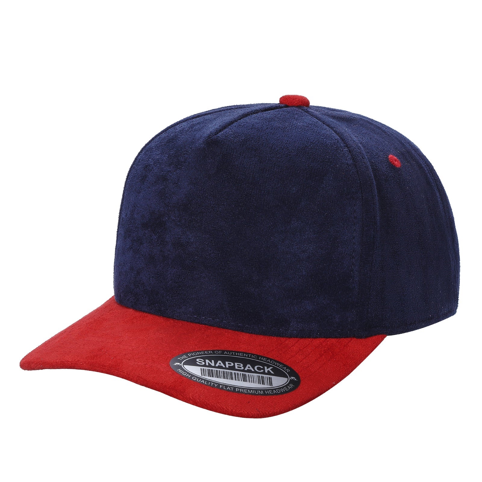 SNAPBACK GAMUZADA BICOLOR NAVY/ROJO