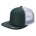 Gorra plana de malla 7 paneles Blanco/musgo
