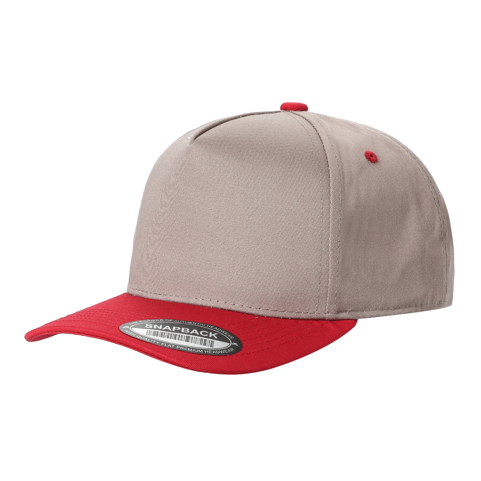 SNAPBACK BICOLOR CAFE SUAVE/ROJO