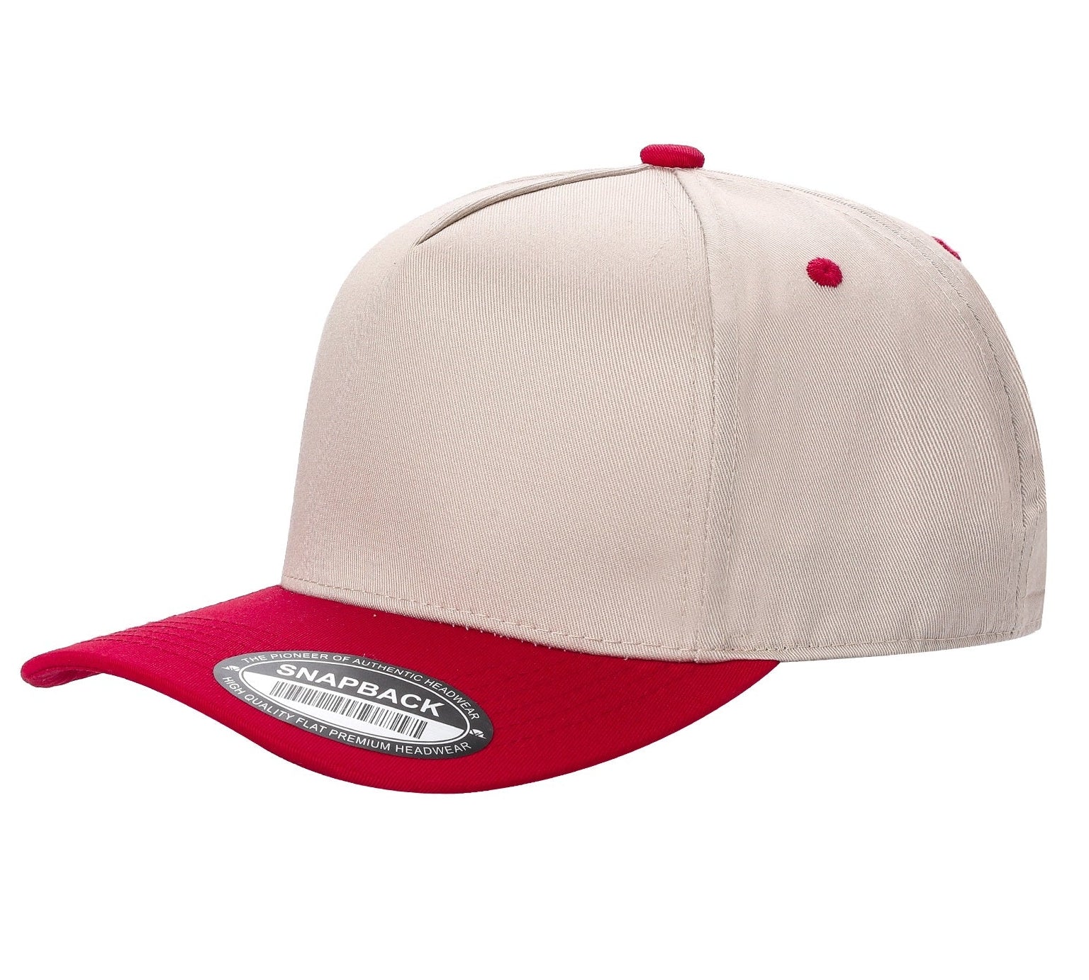 SNAPBACK BICOLOR BEIGE/ROJO